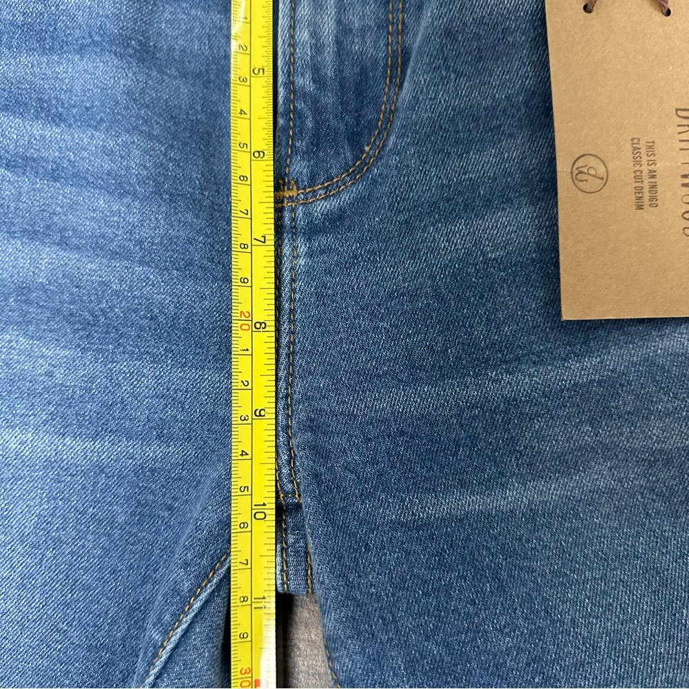🔥SOLD🔥Driftwood Classic Fit Cleo Patchwork High Rise Flare Jeans Raw Hem - Picture 12 of 15